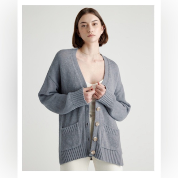 Quince Sweaters - Quince cotton linen relaxed cardigan